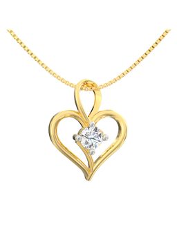 Ayanika - Lab Grown Diamond Pendant with Chain In 925 Silver Gold Plated