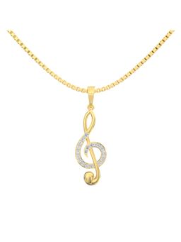 Ayanika - Lab Grown Diamond Pendant with Chain In 925 Silver Gold Plated