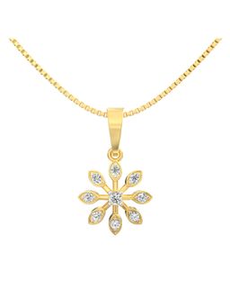 Ayanika - Lab Grown Diamond Pendant with Chain In 925 Silver Gold Plated