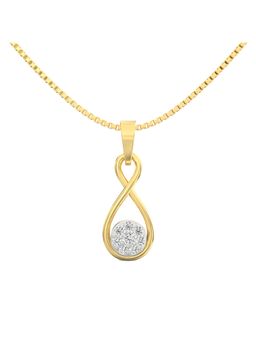 Ayanika - Lab Grown Diamond Pendant with Chain In 925 Silver Gold Plated