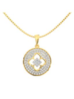 Ayanika - Lab Grown Diamond Pendant with Chain In 925 Silver Gold Plated
