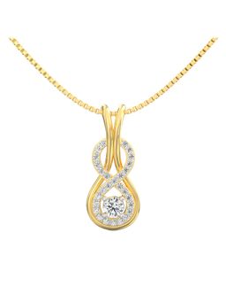 Ayanika - Lab Grown Diamond Pendant with Chain In 925 Silver Gold Plated