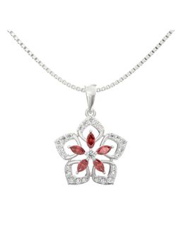 Ayanika - Lab Grown Diamond Pendant with Chain In 925 Silver Rhodium Plated