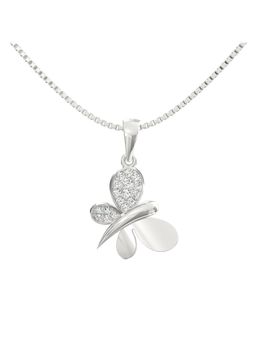 Ayanika - Lab Grown Diamond Pendant with Chain In 925 Silver Rhodium Plated