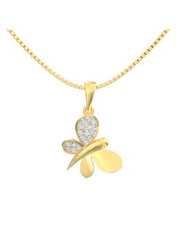 Ayanika - Lab Grown Diamond Pendant with Chain In 925 Silver Gold Plated