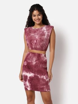PINACOLADA - Womens Tie-Dye Casual Dress Mauve (Set of 2)