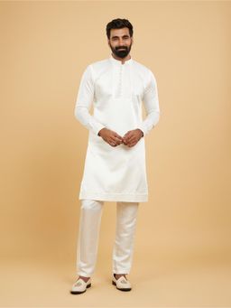 Twamev - White Radiance Kurta for Men (Set of 2)