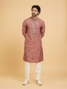 Twamev - Magnificent Red Kurta Churidar for Men (Set of 2)