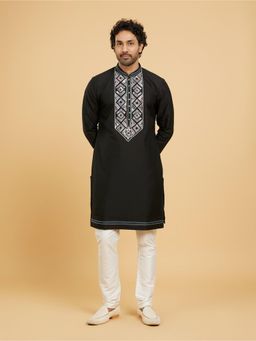 Twamev - Black Elegance Kurta Churidar for Men (Set of 2)