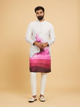 Twamev - Dusty Pink Elegance Kurta for Men (Set of 2)