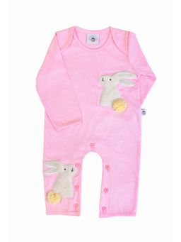 Mi Dulce An'ya - Girls Pink Embroidered Sleepsuit