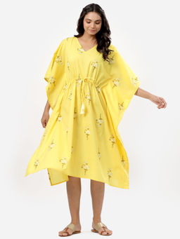 MIRARI - Women Cotton Printed Kaftan Night Wear
