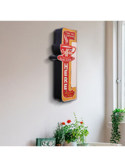 HomeTown - Route 66 Metal Led Wall Decor In Multi-Color
