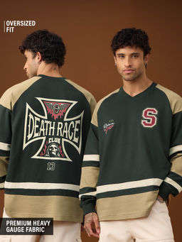 The Souled Store - Rider's Soul Men Oversized Full Sleeve T-Shirts