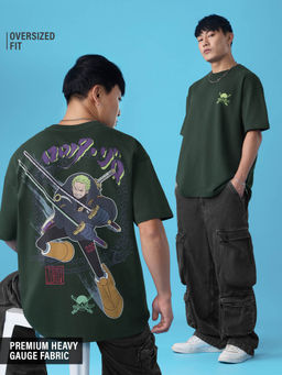 The Souled Store - Official One Piece: Roronoa Zoro Men Oversized T-Shirts