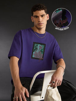 The Souled Store - Official DC: Joker Patch Men Oversized T-Shirts