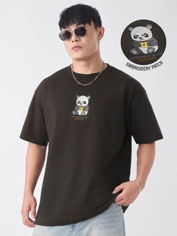 The Souled Store - Oversized T-Shirt: Panda Craze Men T-Shirts