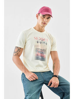 Snitch - Men Yellow Cotton Blend T-shirt