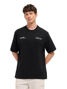 The Bear House - Men Black Cotton T-Shirt