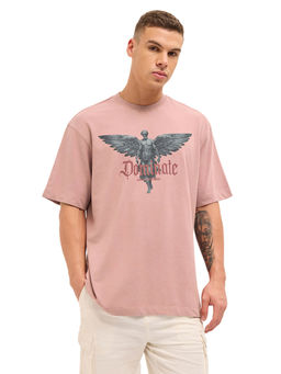 The Bear House - Men Pink Cotton T-Shirt