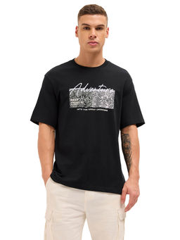 The Bear House - Men Black Cotton T-Shirt