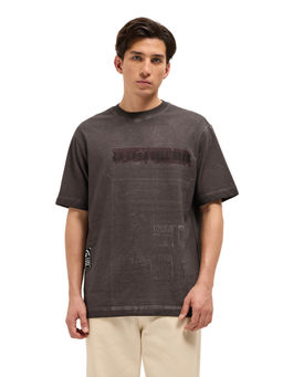 The Bear House - Men Brown Cotton T-Shirt