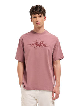 The Bear House - Men Pink Cotton T-Shirt