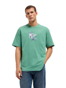 The Bear House - Men Green Cotton T-Shirt