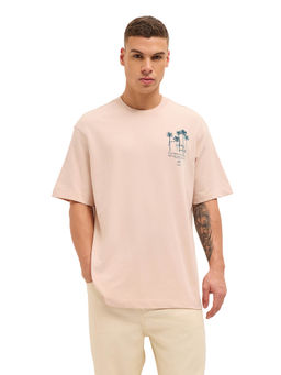 The Bear House - Men Pink Cotton T-Shirt