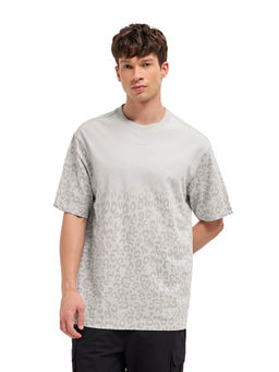 The Bear House - Men Grey Cotton T-Shirt