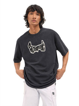 The Bear House - Men Black Cotton T-Shirt