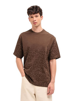 The Bear House - Men Brown Cotton T-Shirt