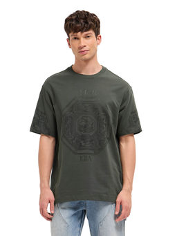 The Bear House - Men Grey Cotton T-Shirt