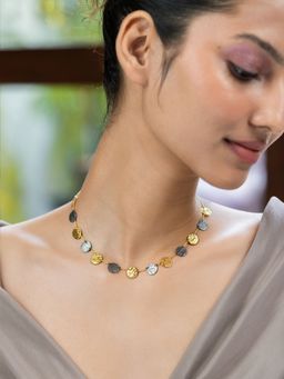 Shaya by CaratLane - 925 Silver Shaya by CaratLane Hint of Shimmer Confetti Necklace In Dual Plated