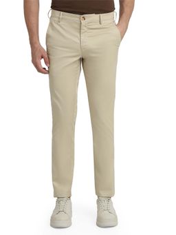 ColorPlus - Light Beige Pure Cotton Slim Fit Trouser