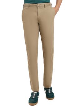 ColorPlus - Medium Khaki Cotton Blend Slim Fit Trouser