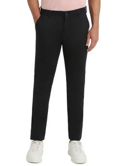ColorPlus - Black Cotton Blend Slim Fit Trouser