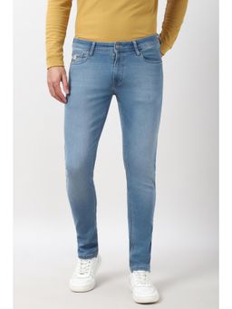Peter England - Men Light Blue Light Wash Jeans