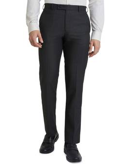 Park Avenue - Dark Grey Polyester Viscose Blend Regular Fit Trouser