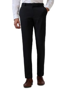 Raymond - Charcoal Polyester Viscose Blend Slim Fit Trouser