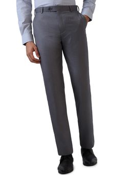 Raymond - Dark Grey Rayon Blend Contemporary Fit Trouser