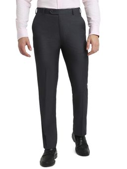 Raymond - Charcoal Rayon Blend Contemporary Fit Trouser