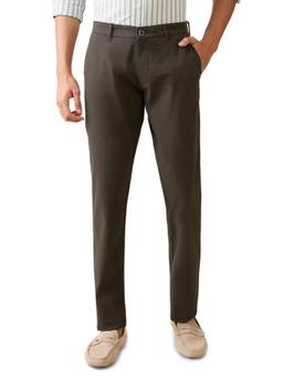Parx - Slim Fit Dark Green Cotton Blend Trouser
