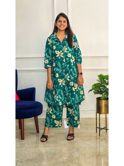 Pink Tree - Green Cotton Printed Kurta with Pant Co-Ord