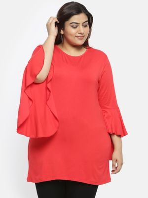 plus size red tops uk