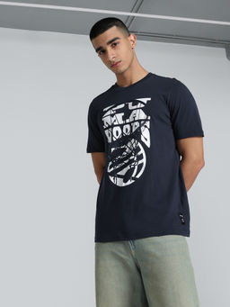 Puma - Navy Blue Printed T-Shirt