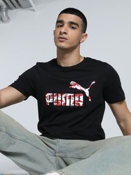 Puma - Men Black Solid T-Shirt