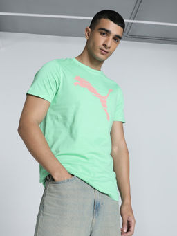Puma - Men Green Solid T-Shirt