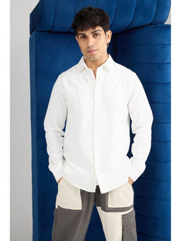 FREAKINS - Easy Twill White Men Regular Fit Shirt