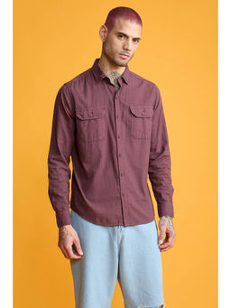 FREAKINS - Blaze Plum Solid Men Shirt